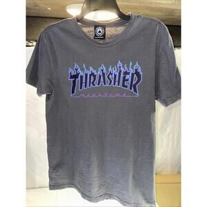 Thrasher Magazine Shirt Adult Size Small Gray Skateboarding Graphic Tee Mens